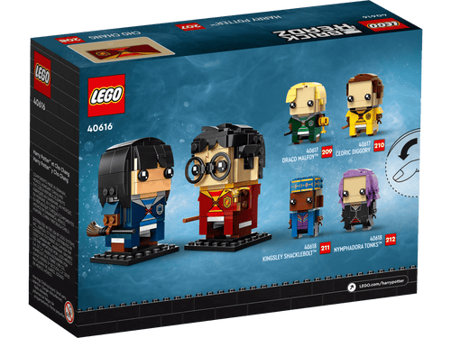 sealed box BACK - set number 40616, other BrickHeadz shown