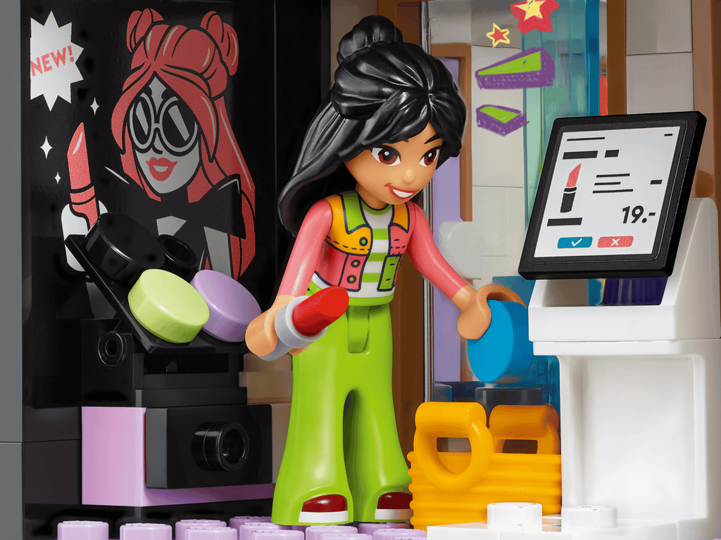 shopping scene with characters