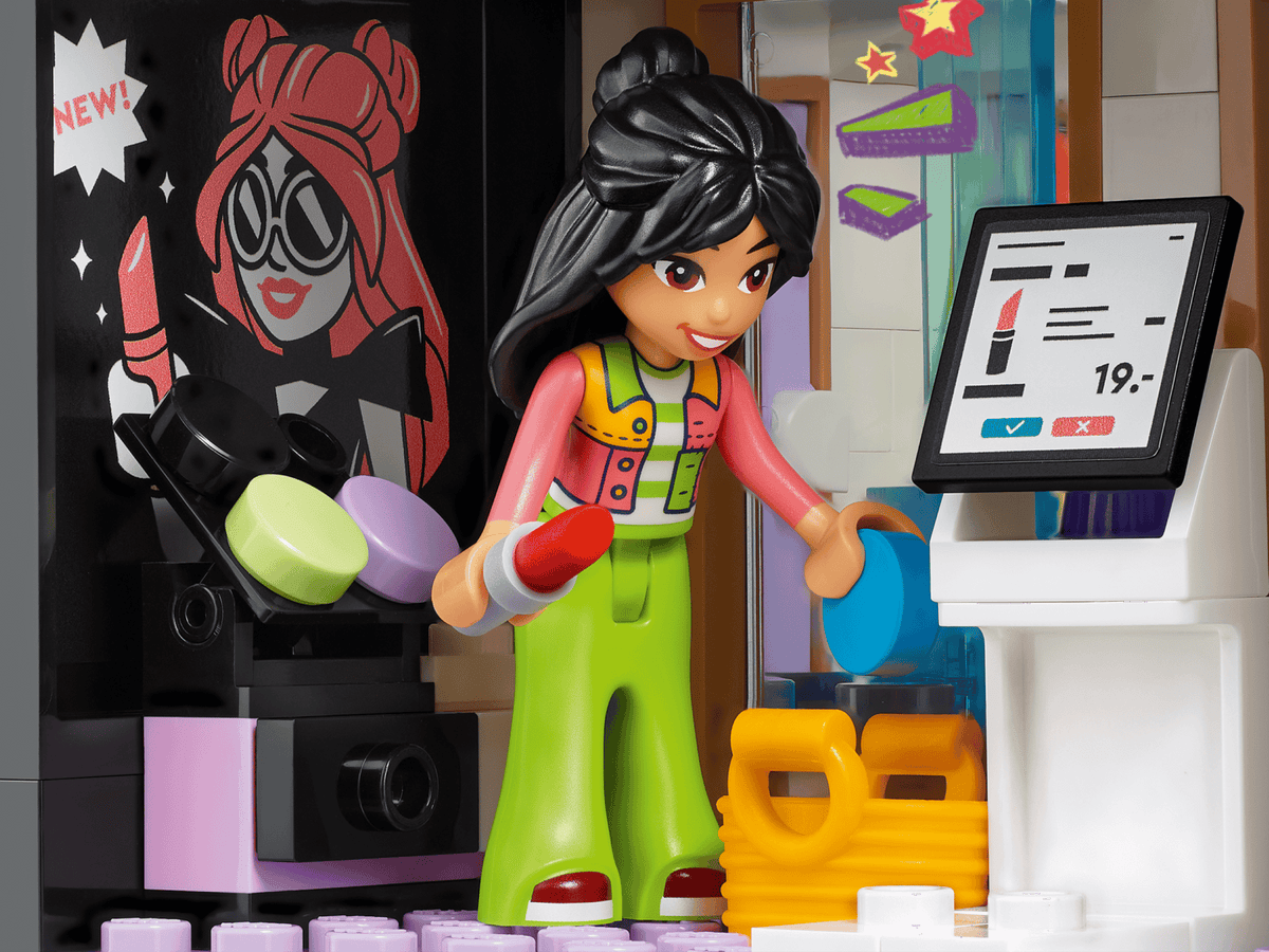 shopping scene with characters