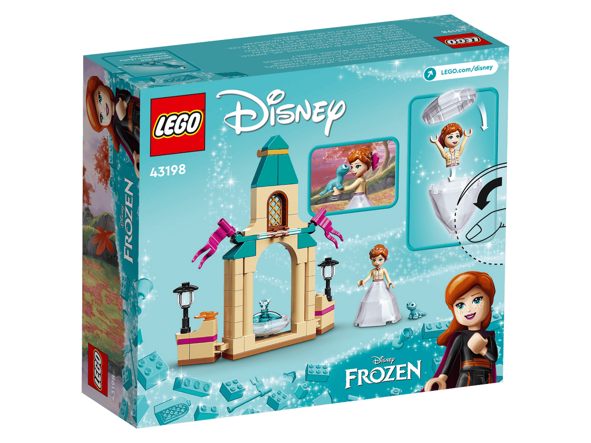 sealed box BACK - set number 43198, feature panels, Frozen banner
