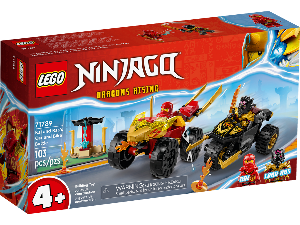 LEGO 71789 Kai and Ras's Car and Bike Battle — box front