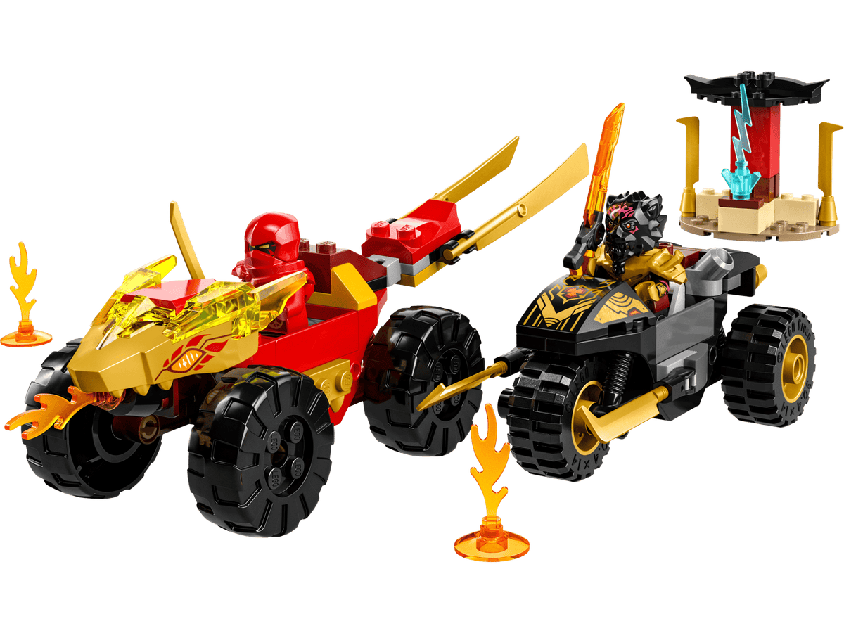 LEGO 71789 Kai and Ras's Car and Bike Battle — both vehicles