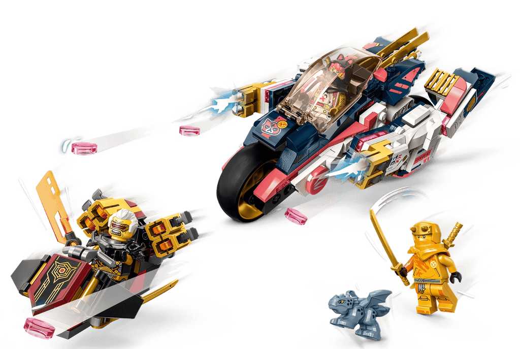 LEGO 71792 Sora's Transforming Mech Bike Racer — bike mode