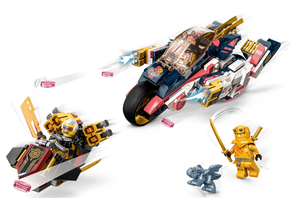 LEGO 71792 Sora's Transforming Mech Bike Racer — bike mode