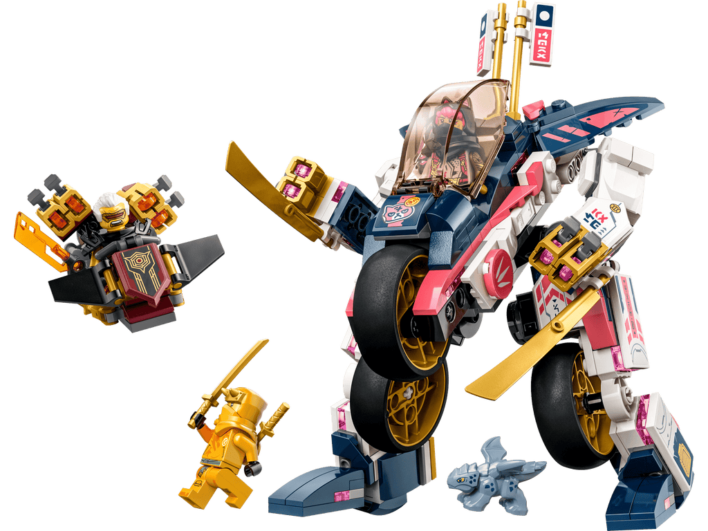 LEGO 71792 Sora's Transforming Mech Bike Racer — mech, bike and figures