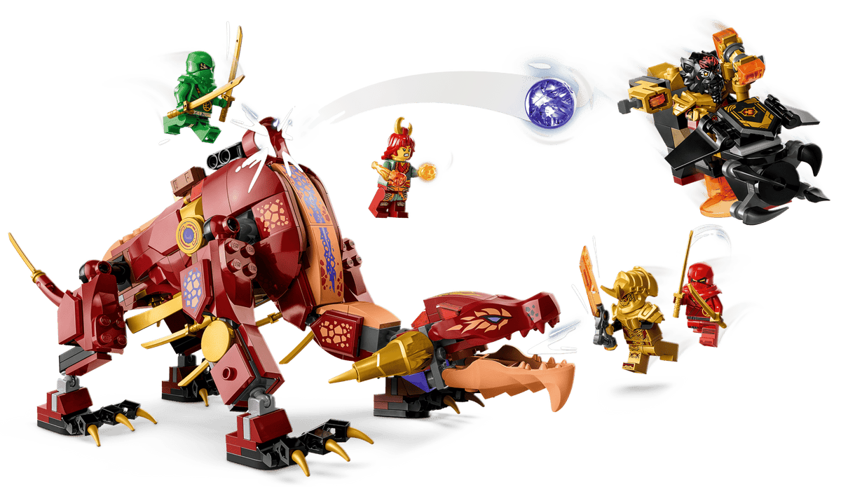 LEGO 71793 Heatwave Transforming Lava Dragon — battle scene