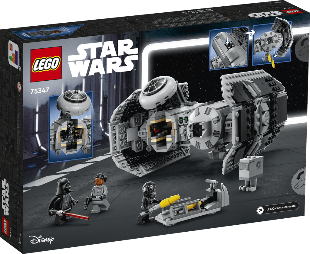 sealed box BACK - backs of the minifigs, feature panels, set number 75347