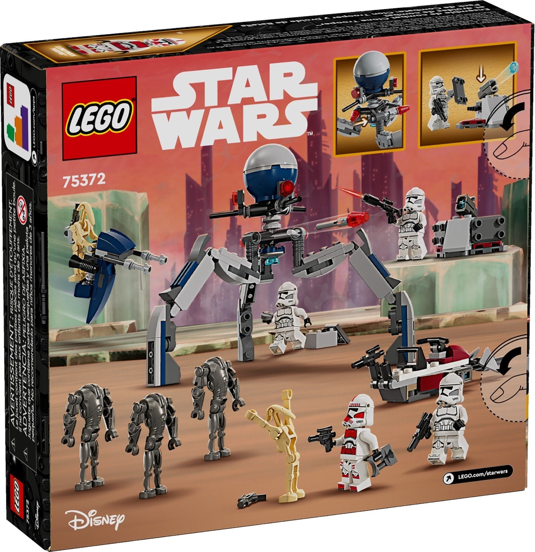 LEGO Star Wars 75372 minifigures and vehicles