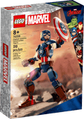 sealed retail box front - LEGO Captain America Construction Figure 76258