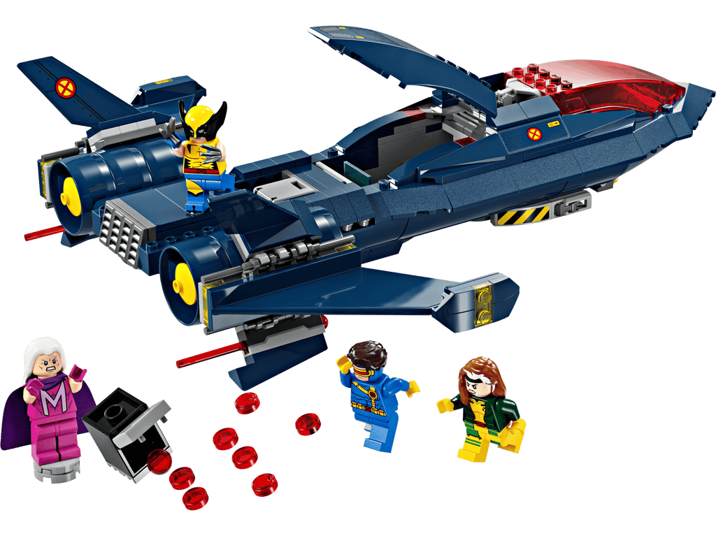 built X-Jet with the four minifigures