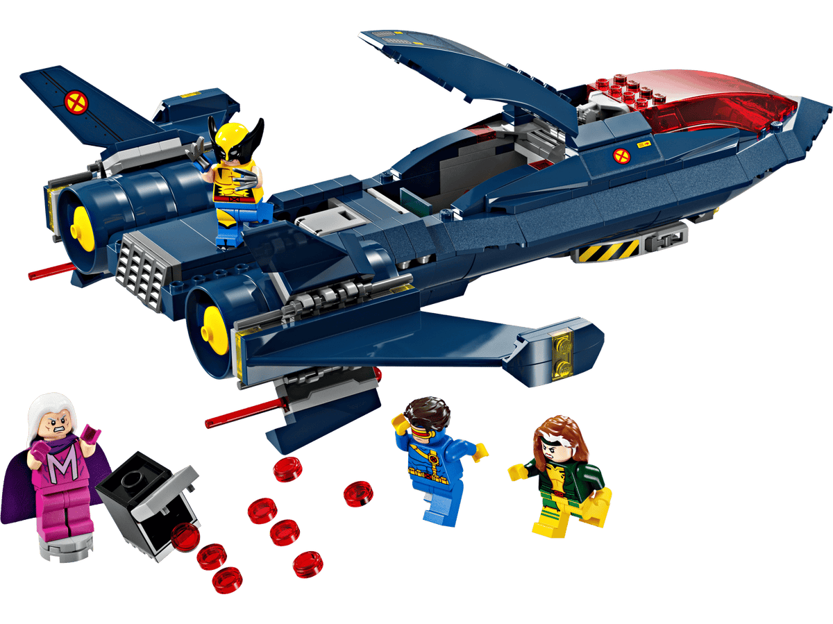 built X-Jet with the four minifigures