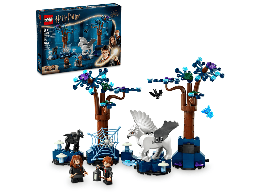 LEGO 76432 Forbidden Forest: Magical Creatures — box and contents