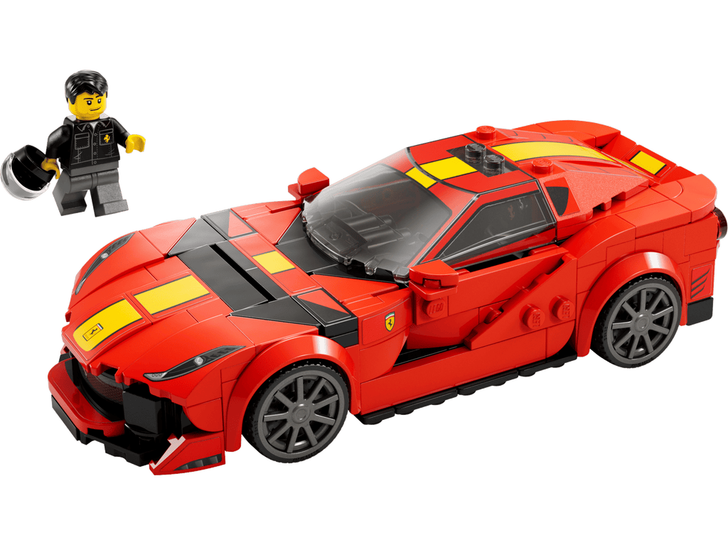 built car render with driver minifigure