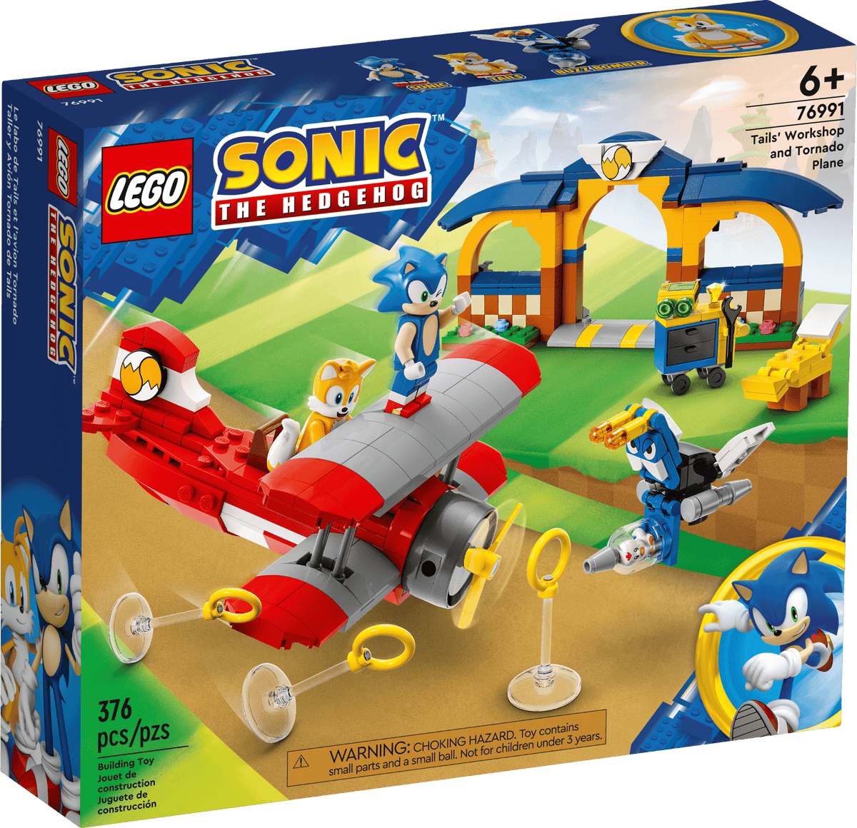 sealed retail box front - LEGO Tails' Workshop and Tornado Plane 76991