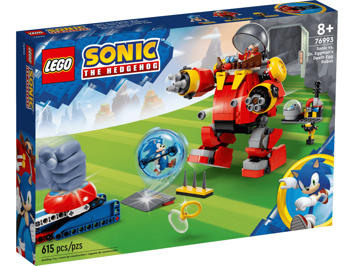 sealed retail box front - LEGO Sonic vs. Dr. Eggman's Death Egg Robot 76993