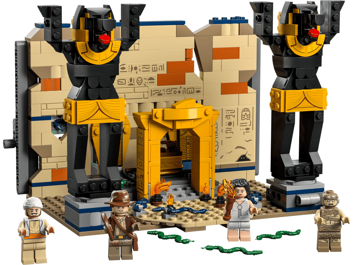 built model render - tomb with 4 minifigures